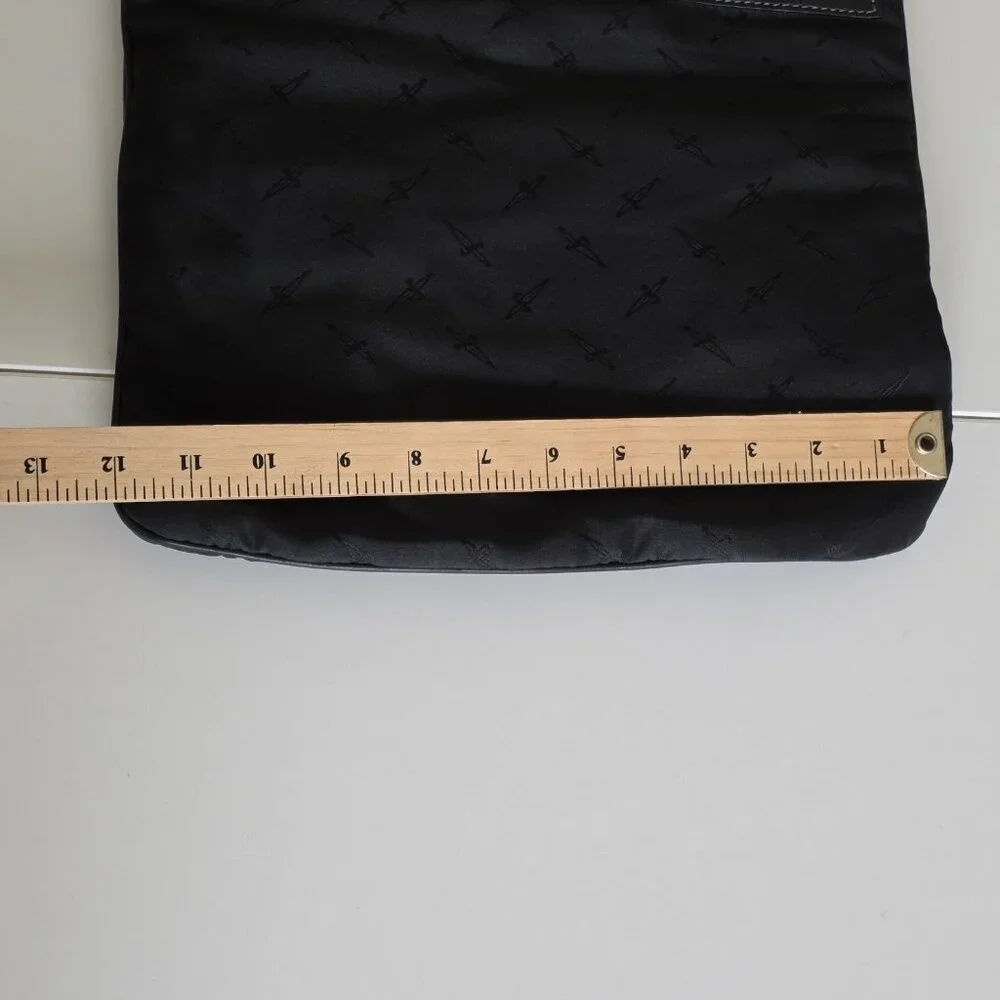 Cesare Paciotti Messenger Cross Body Dagger AOP Bag Made In Italy Black Embossed